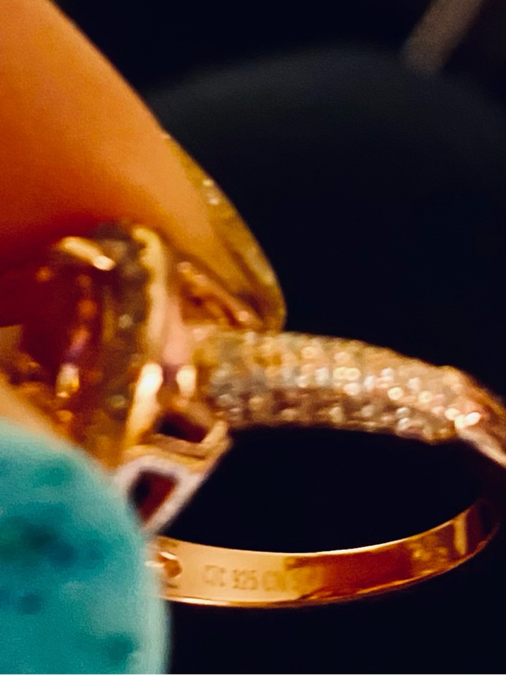 ❤️ heart ring large pink cubic zirconia 18kt Rose Gold plated/sterling Silver - Picture 10 of 10